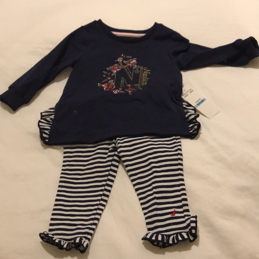 Nautica two piece Baby girl set